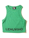 cropped length tank top 014 green