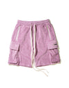 Pile fabric Shorts - purple