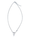 LJ one point diamond necklace 24k white gold