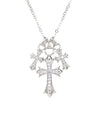 Lumie original cross necklace 22k white gold 3連