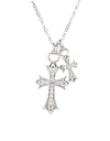 Lumie original cross necklace 22k white gold 2連