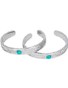 Hawaiian turquoise bangle 22k white gold