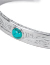 Hawaiian turquoise bangle 22k white gold