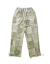 Paisley Straight Pants - khaki