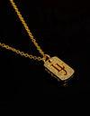 LJ original dogtag necklace 22k yellow gold