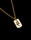 LJ original dogtag necklace 22k yellow gold