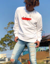 INVISIBLE LOGO SWEAT SHIRT WHITE