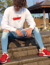 INVISIBLE LOGO SWEAT SHIRT WHITE