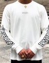 SIDE LOGO LONG T-shirt white