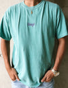 Pigment Dyed Logo Tee blue