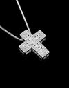 Hawaiian cross necklace 22K white gold