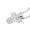 Hawaiian cross necklace 22K white gold