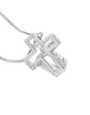 Hawaiian cross necklace 22K white gold