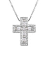 Hawaiian cross necklace 22K white gold