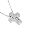 Hawaiian cross necklace 22K white gold