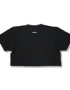 Kids cropped reflector t-shirts R023 charcoal black