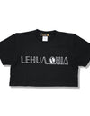 Kids cropped reflector t-shirts R023 charcoal black