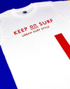 Keep on Surf LINE Tee White×Red