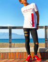 Keep on Surf LINE Tee White×Red