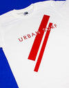 URBAN SURF Tee White×Red