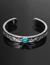 Hawaiian turquoise bangle 22k white gold