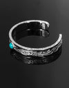 Hawaiian turquoise bangle 22k white gold