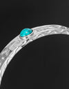 Hawaiian turquoise bangle 22k white gold