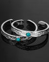 Hawaiian turquoise bangle 22k white gold