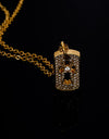 Hawaiian dogtag cross necklace 22K yellow gold