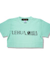 Kids cropped reflector t-shirts R023 mint green
