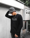 FRONT SILVER LOGO L/S TEE black