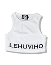 kids cropped length tank top 014 white