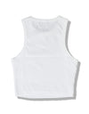 cropped length tank top 014 white