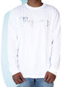 FRONT SILVER LOGO L/S TEE white