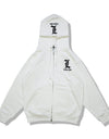 Kids zip hoodie 009 white/black