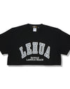 Lady's cropped t-shirt 012 black/white