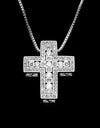 Hawaiian cross necklace 22K white gold