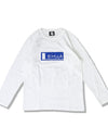 Kids long T-shirts 017 white/blue