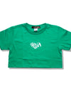 Lady's cropped t-shirts R024 green