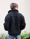 Oversized boa jacket black