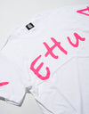 T-shirt 003 kids white/neon pink