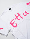 T-shirt 003 white/neon pink