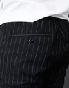 Stripe linen slacks