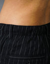 Stripe linen slacks
