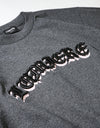 3D embroidery logo TEE charcoal