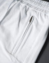 zip logo short pants white