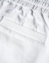 zip logo short pants white