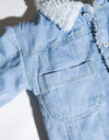 Denim boa jacket kids 001