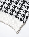 Houndstooth pattern knit vest 004
