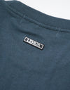 Lady's cropped organic cotton reflector t-shirts R023 blue